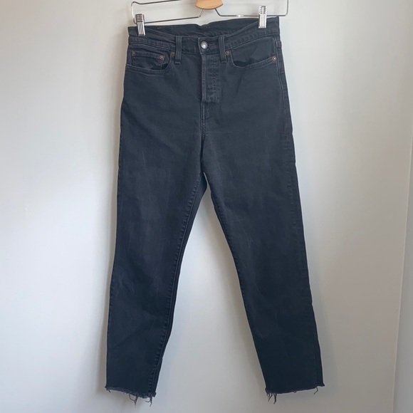 Levi’s straight leg black vintage wash jeans SZ 28 - Picture 1 of 9